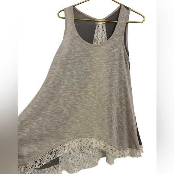 Altar’d state tank size small taupe and beige neutrals with lace side size small - Picture 3 of 5